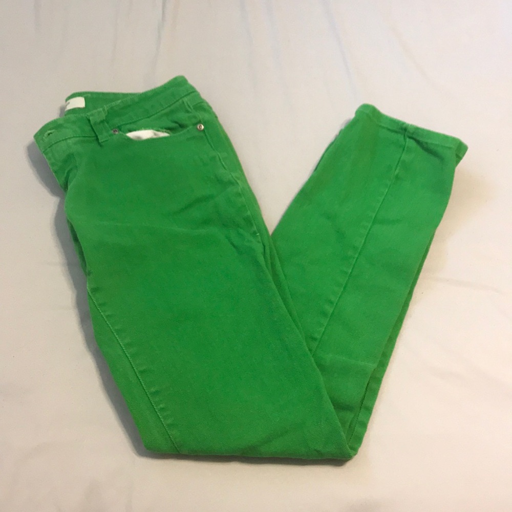 Wet seal green skinny jeans